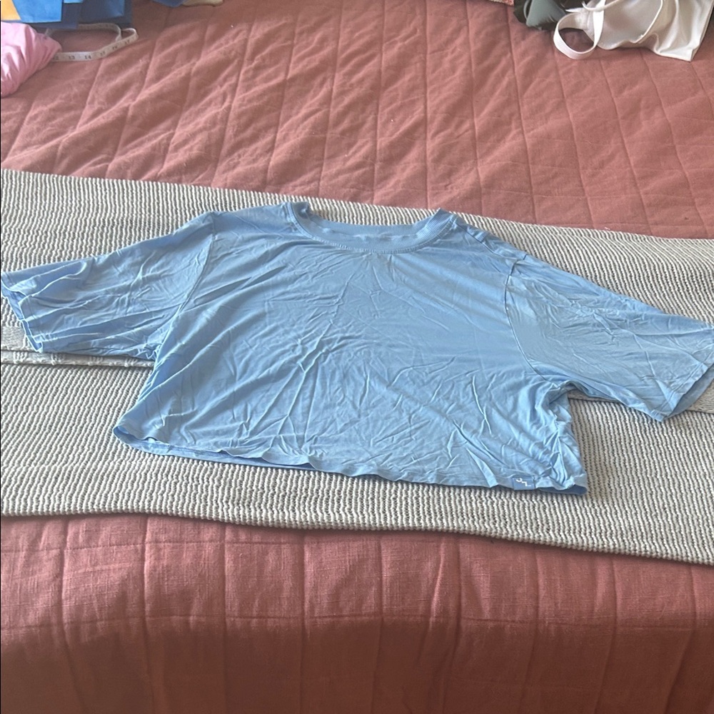 JoyLab Sky Blue Cropped Tee
